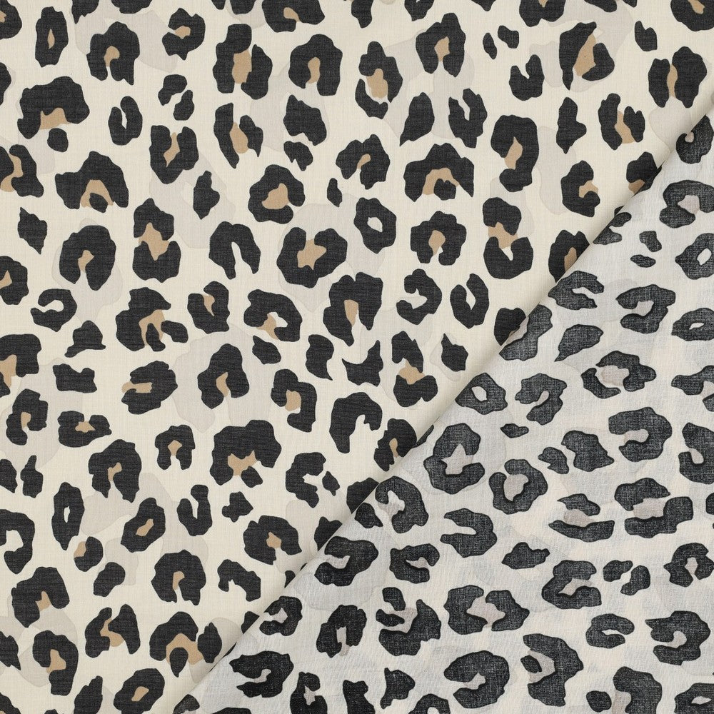 VOILE DE COTON IMPRIME Léopard