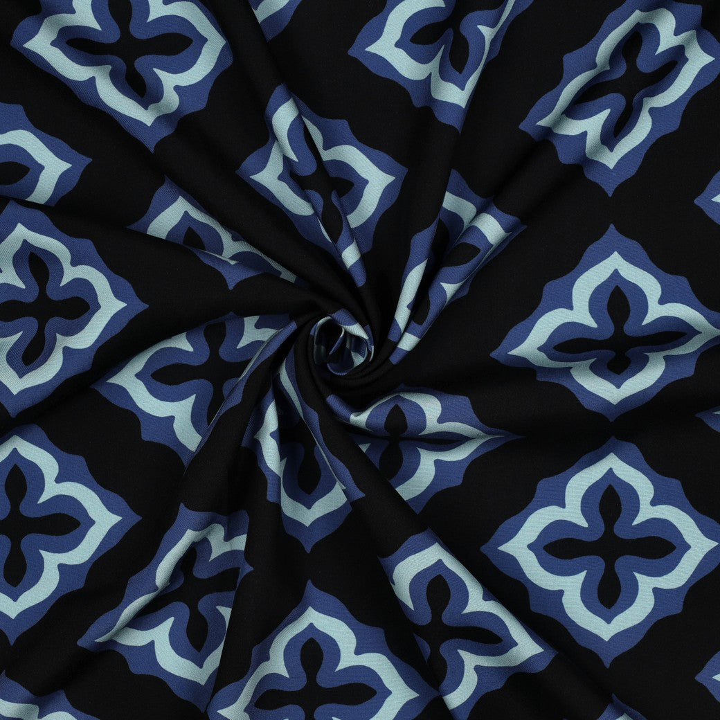 VISCOSE TWILL IMPRIMEE graphique Marine