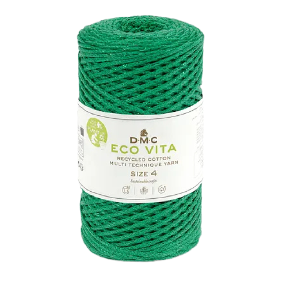 COTON RECYCLE ECO VITA 4 METALLISE DMC Vert-08