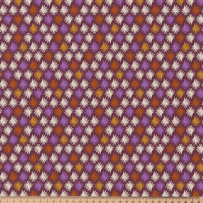 COTON IMPRIME GRAPHIQUE Cacao et Violet