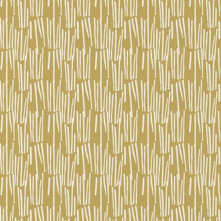 COTON IMPRIME GRAPHIQUE Ocre et Blanc