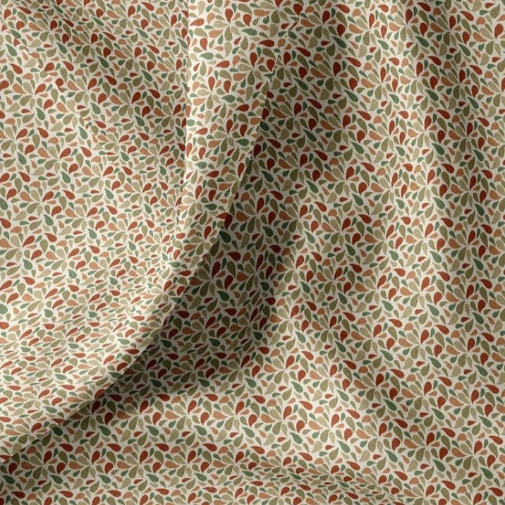 COTON IMPRIME GRAPHIQUE Kaki et rose