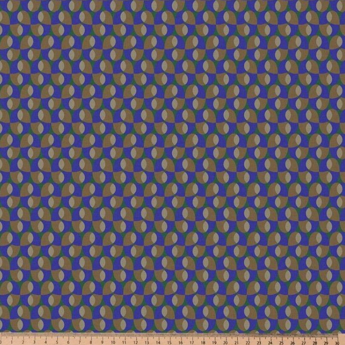 COTON IMPRIME GRAPHIQUE Bleu et Vert