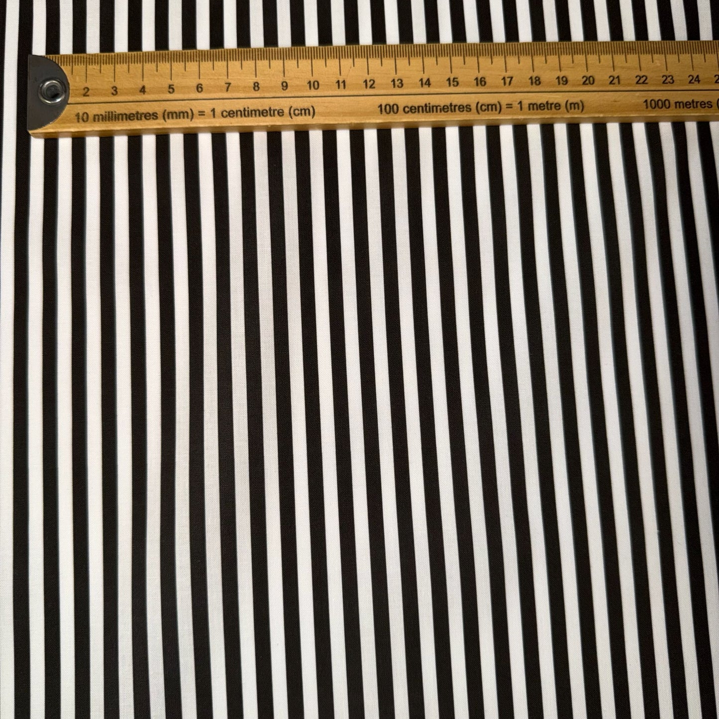 COTON MOTIF Rayures Noires
