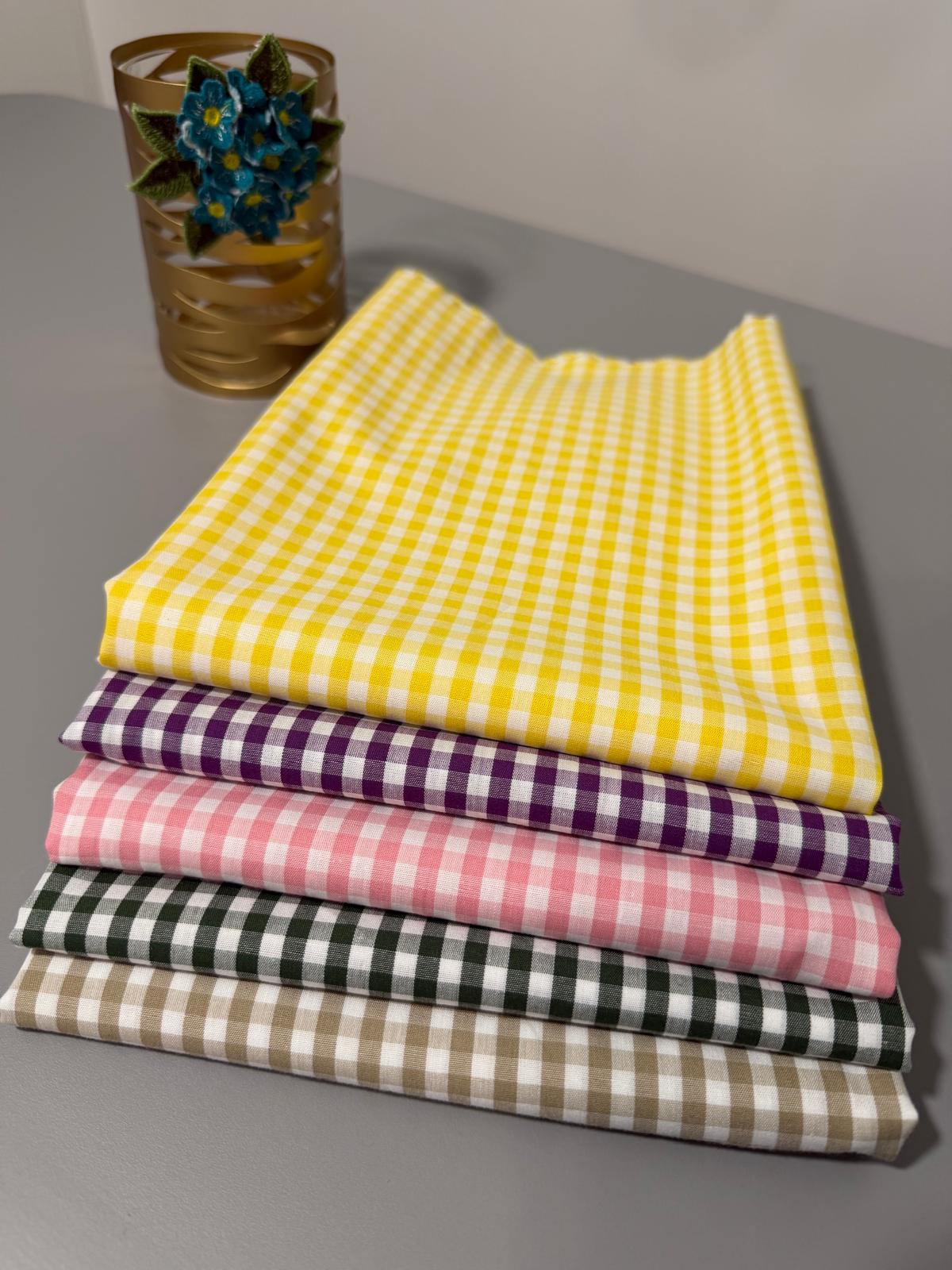 COTON IMPRIME Vichy Violet
