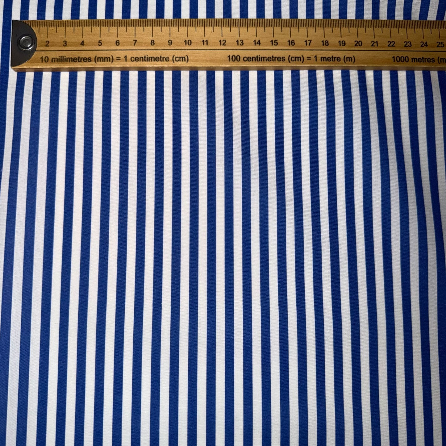 COTON MOTIF Rayure Bleues