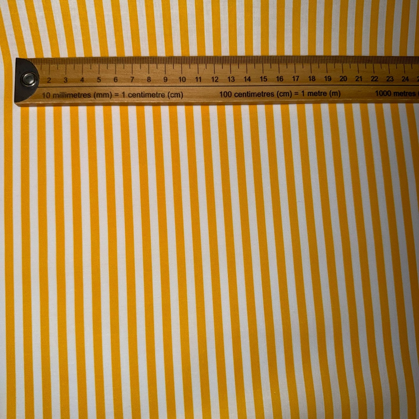 COTON MOTIF Rayures Jaunes
