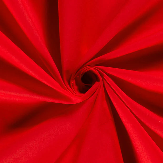 VOILE DE COTON UNI Rouge