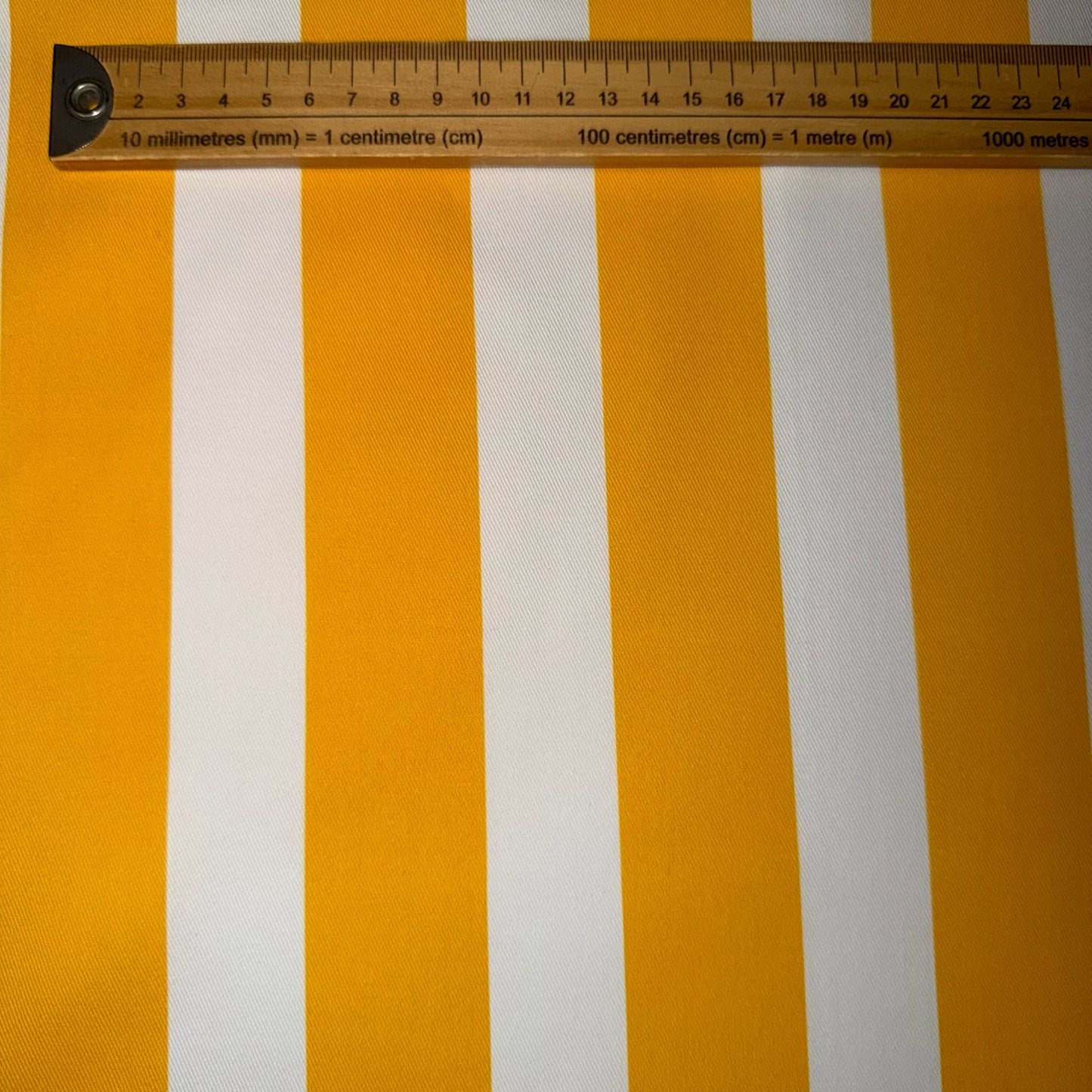TOILE DECO IMPRIME Rayures Jaunes