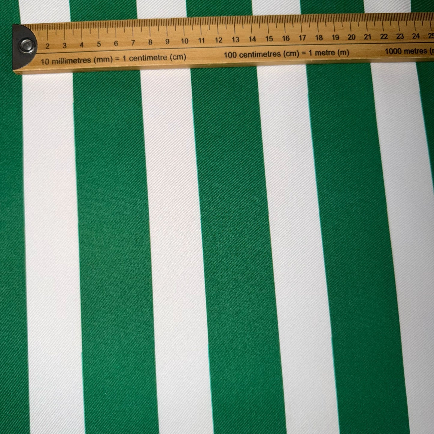 TOILE DECO IMPRIME Rayures Vertes