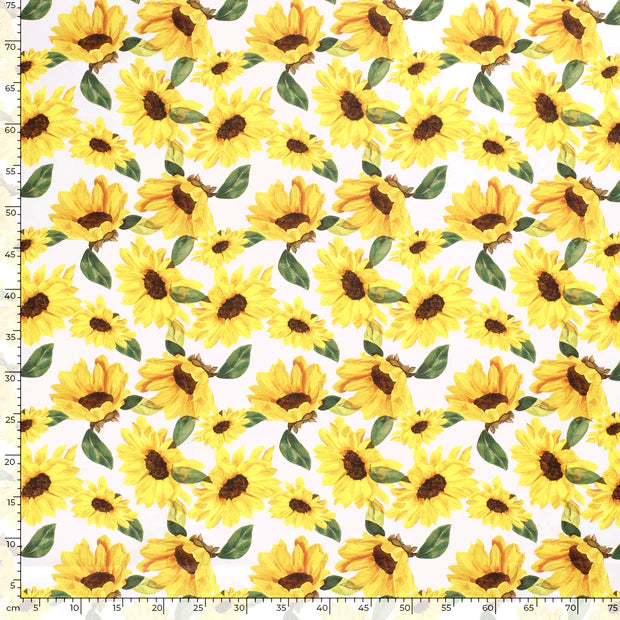 COTON IMPRIME Tournesol