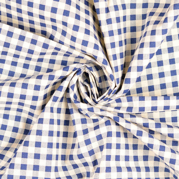COTON IMPRIME carreau vichy Marine