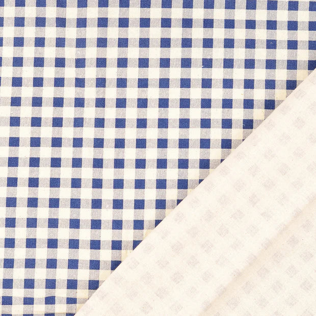 COTON IMPRIME carreau vichy Marine