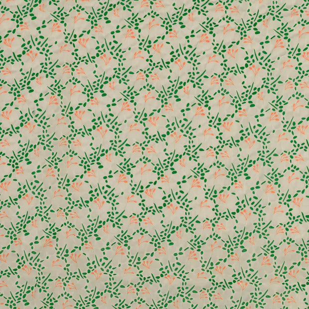 VOILE DE COTON IMPRIME fleurette Vert
