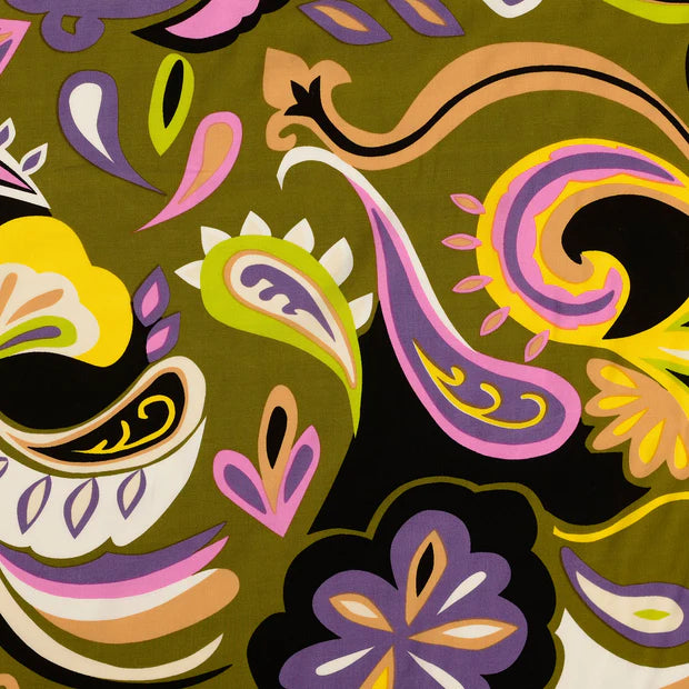 VISCOSE IMPRIMEE Fleurs et Cachemire