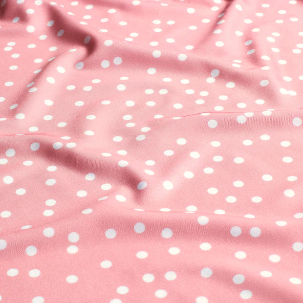 MAILLOT DE BAIN Imprimé Pois fond Rose