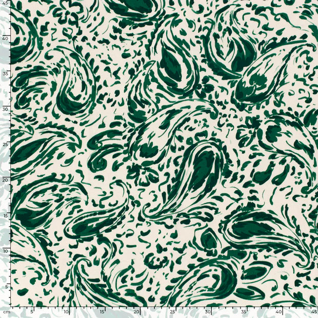 VISCOSE IMPRIMEE Bi color Vert
