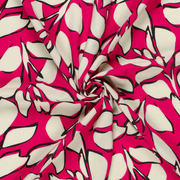 VISCOSE IMPRIMEE Feuillage en Bambou