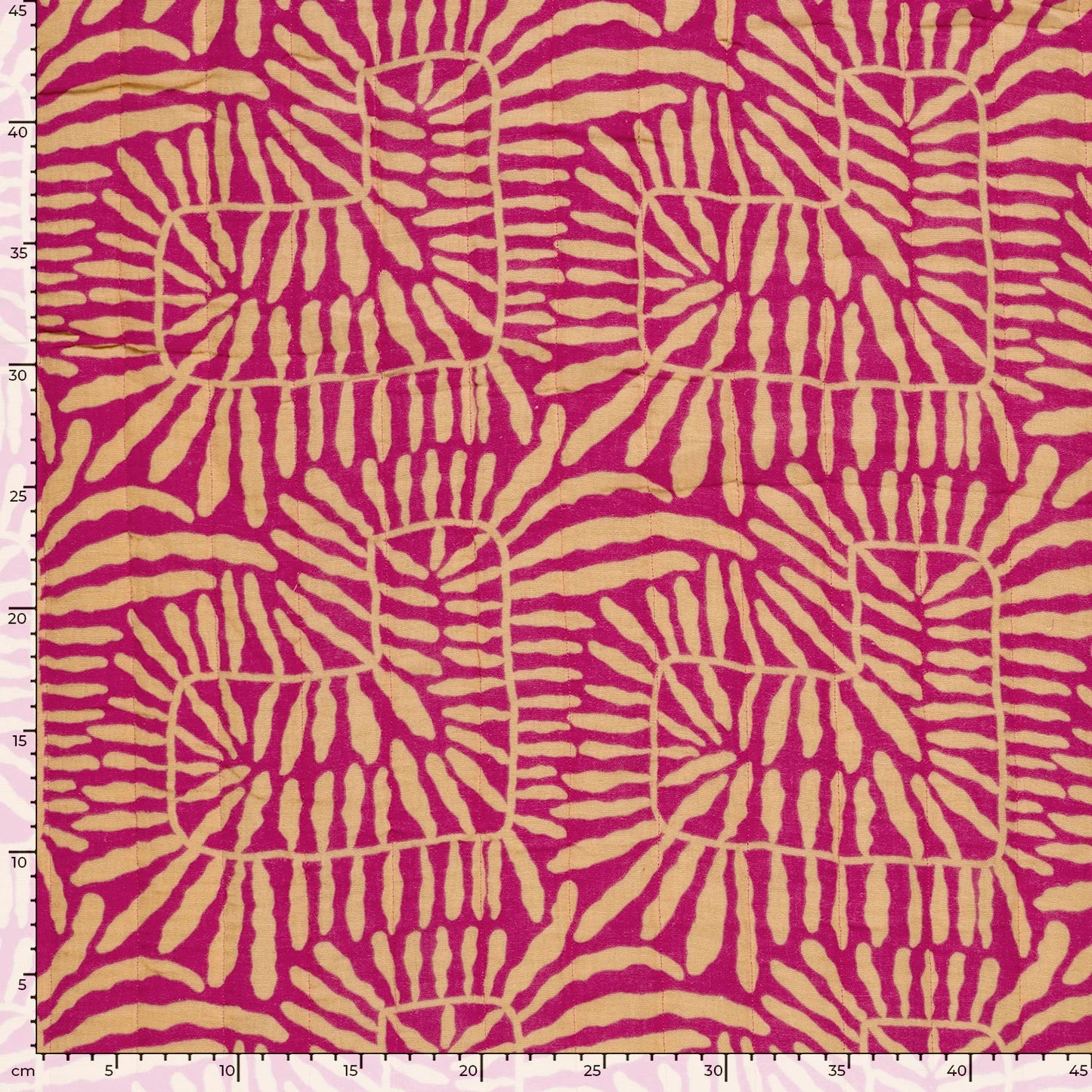 MATELASSE IMPRIME DOUBLE GAZE Rose et Orange Graphique
