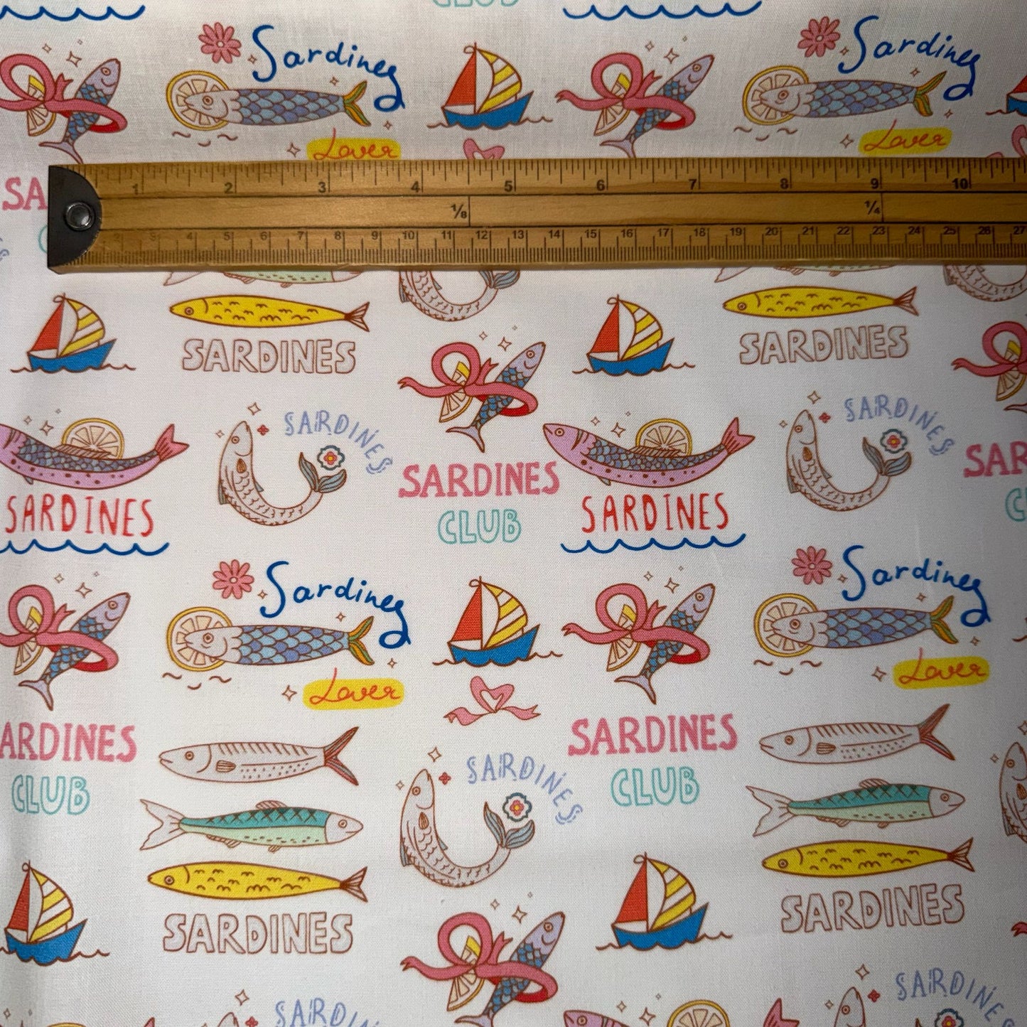 COTON MOTIF Sardines Club