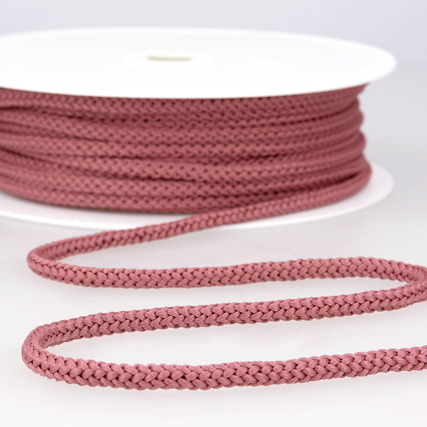 CORDON TRESSE Vieux rose -4.5mm
