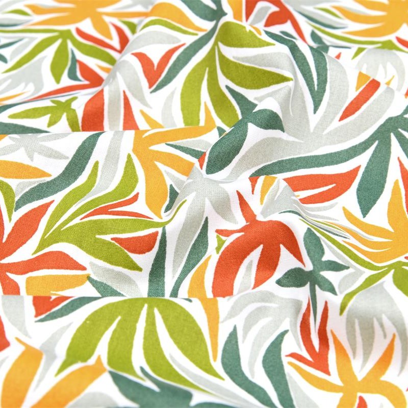 COTON MOTIF imprimé feuillage