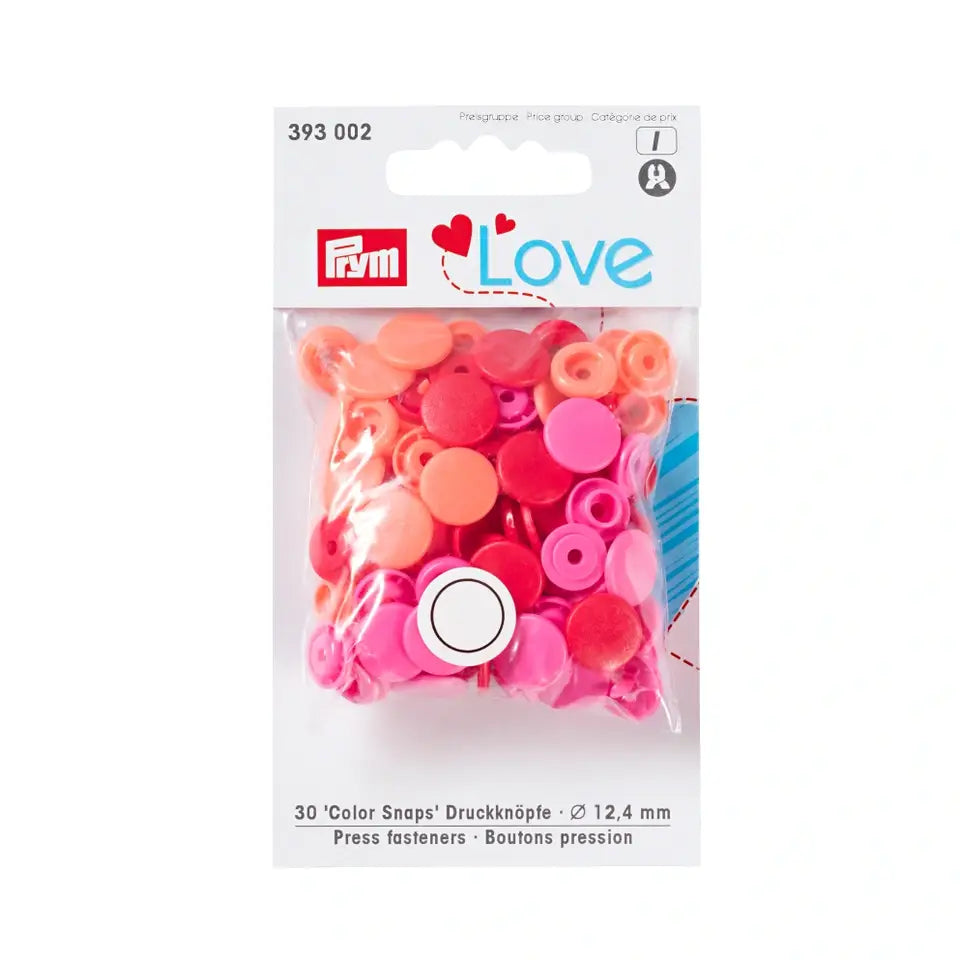 PRESSION PLASTIQUE SNAP Lot Rouge Rose Orange-393002