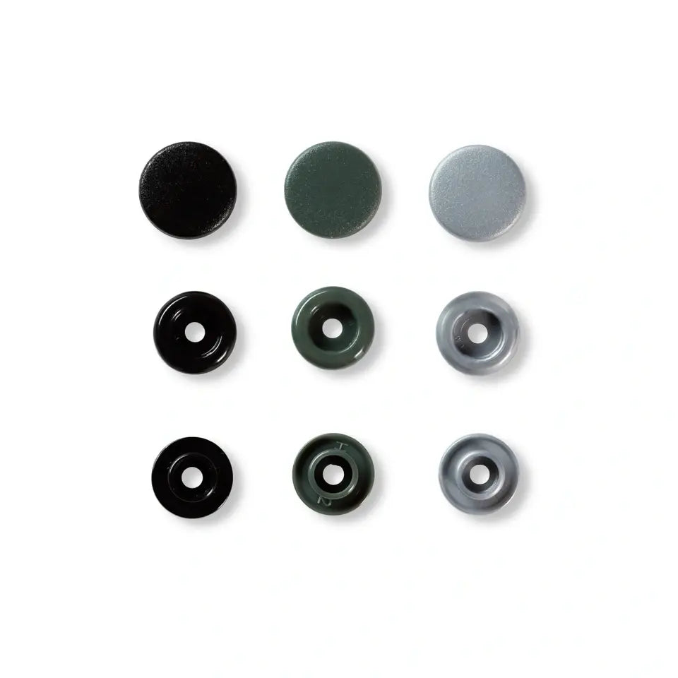 PRESSION PLASTIQUE SNAP Lot Gris Noir-393003