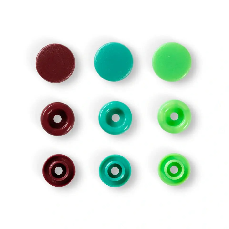 PRESSION PLASTIQUE SNAP Lot Marron Vert-393005