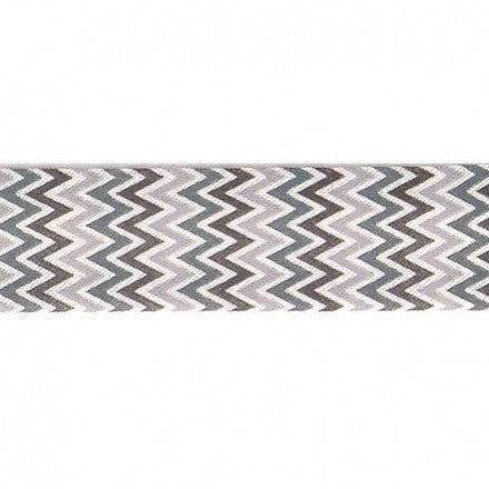 BIAIS IMPRIME Chevrons Gris-20 cm