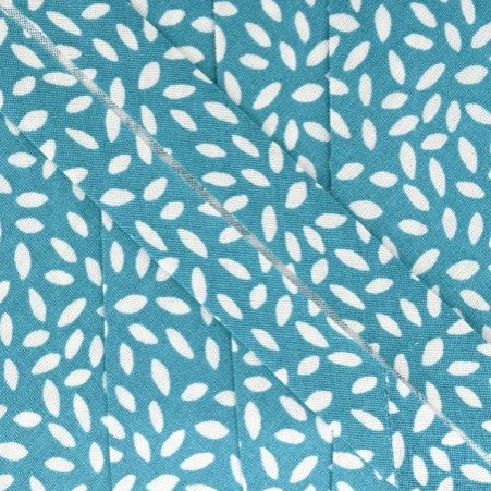 BIAIS IMPRIME Bi couleur grain de riz Bleu-27 cm