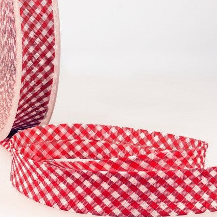 BIAIS IMPRIME Vichy rouge-20 cm