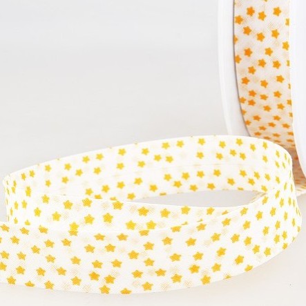 BIAIS IMPRIME Etoiles Jaune-20 cm