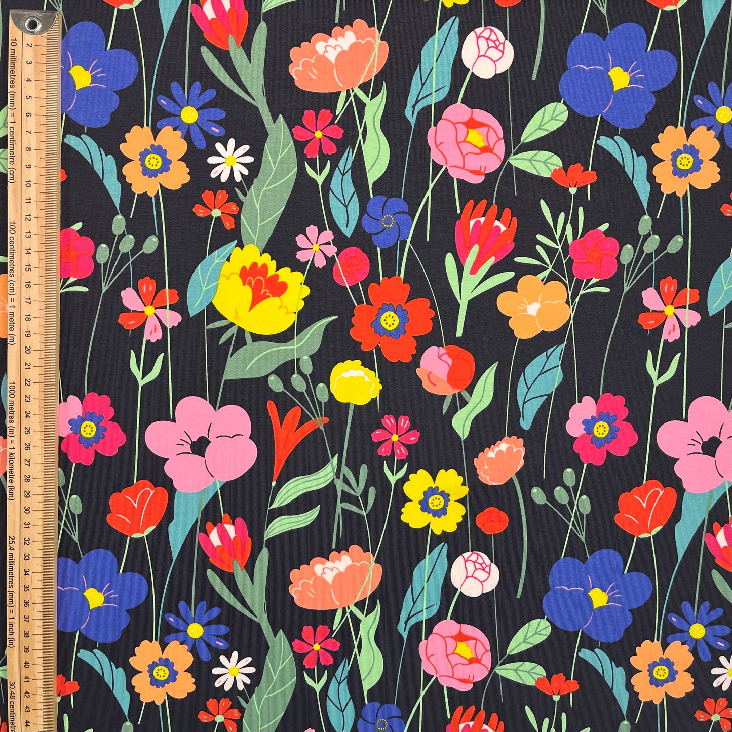 SWEAT FRENCH TERRY MOTIF QJUTIE fleurs Multi Couleurs