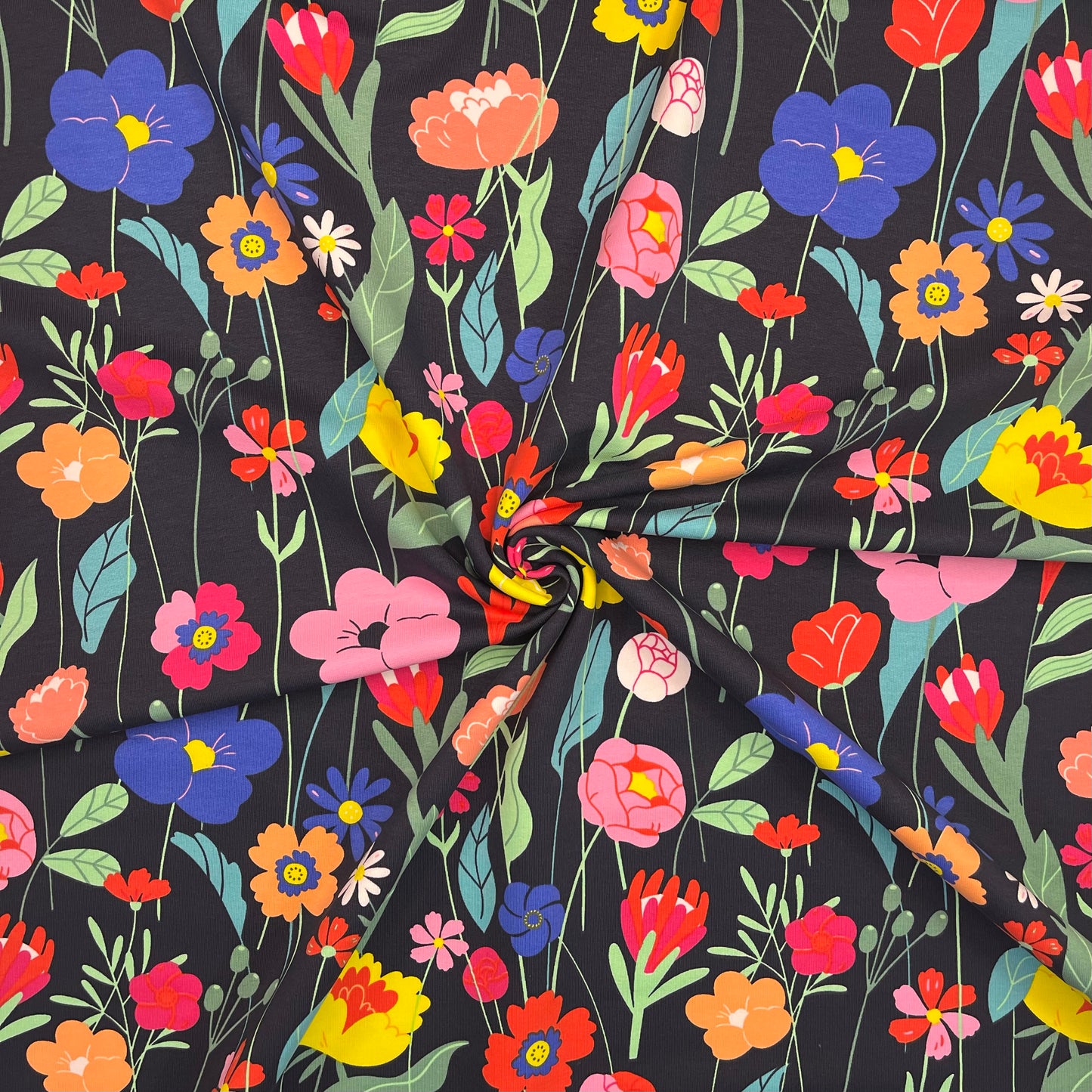 SWEAT FRENCH TERRY MOTIF QJUTIE fleurs Multi Couleurs