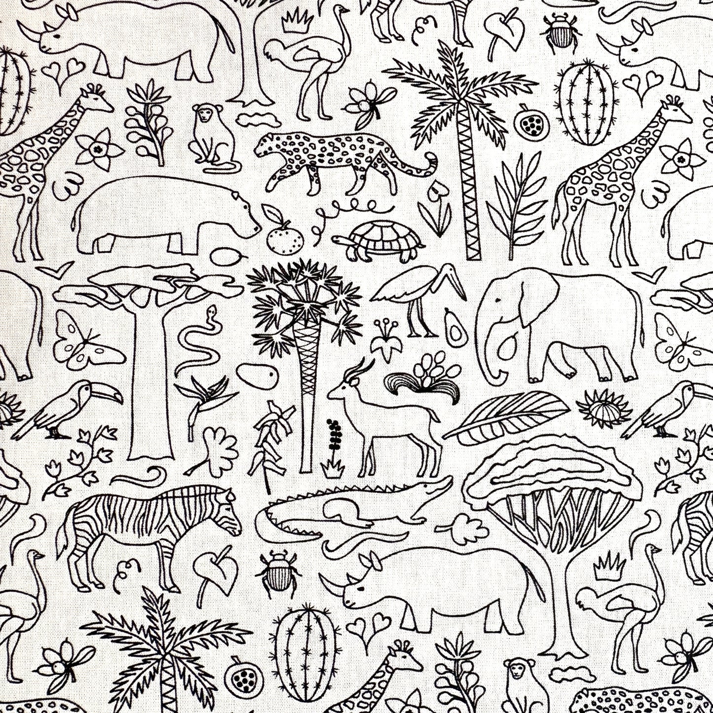 COTON IMPRIME savane bi color