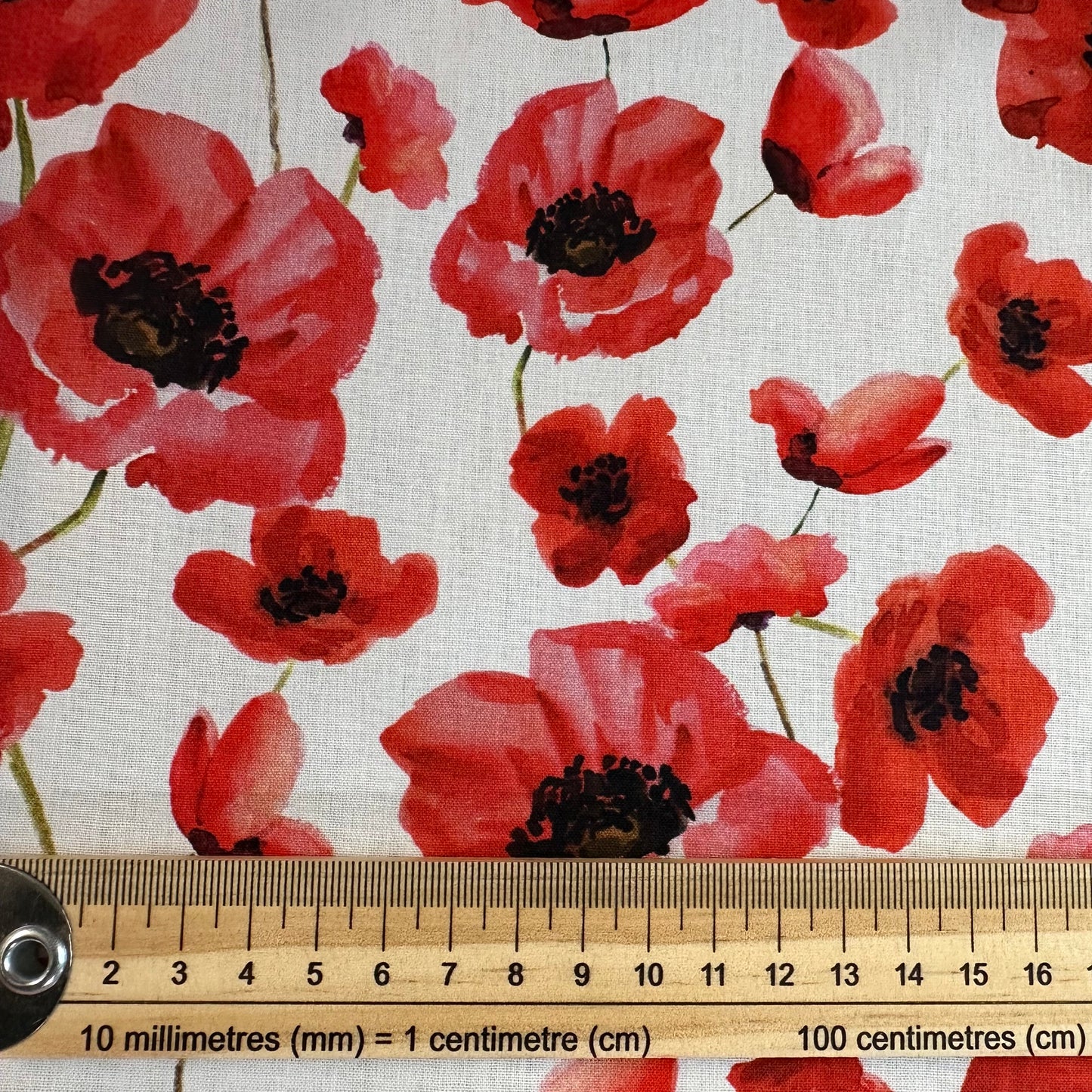 COTON IMPRIME coquelicot