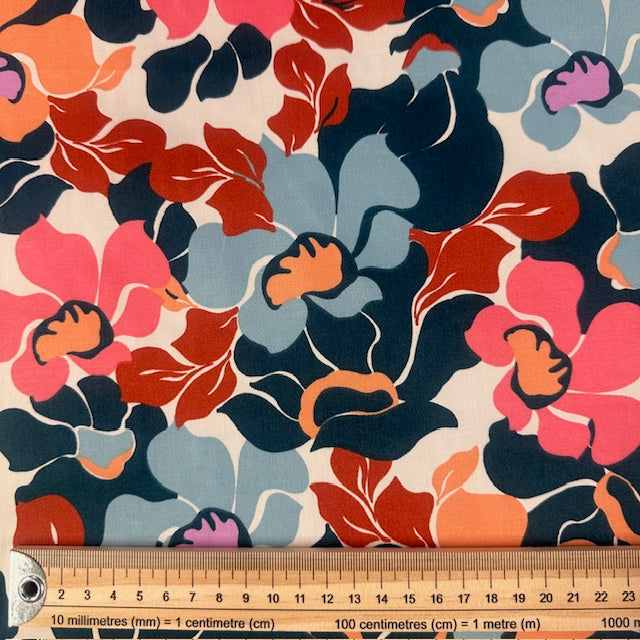 COTON SATINE IMPRIME Fleuris