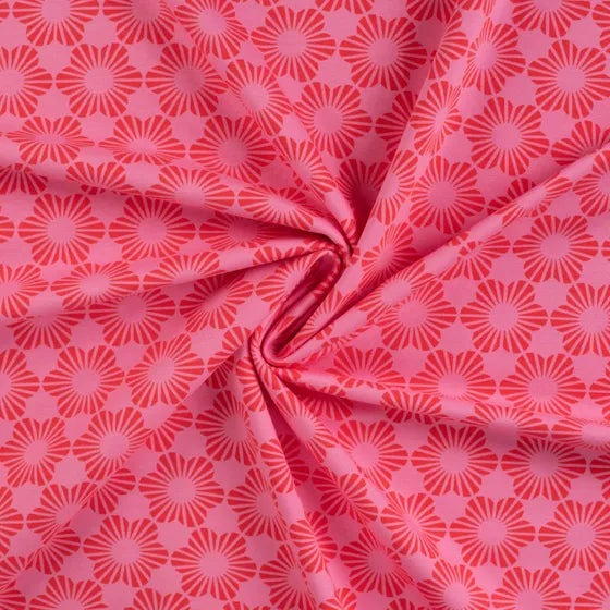COTON IMPRIME Rétro Rose