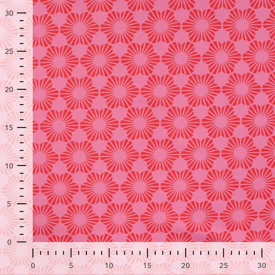 COTON IMPRIME Rétro Rose