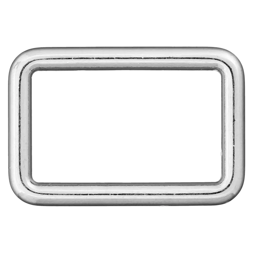 BOUCLE RECTANGLE Métal argent 40mm
