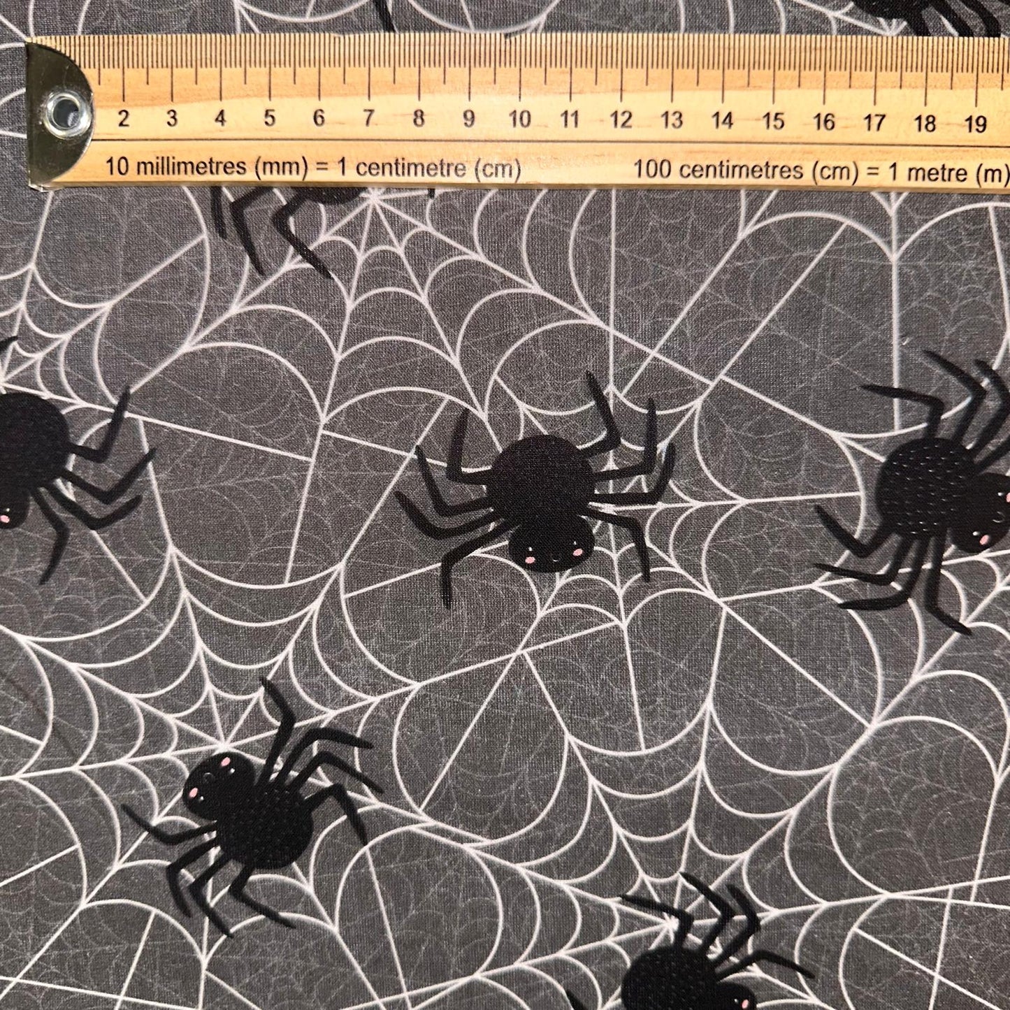COTON IMPRIME Halloween Araignées