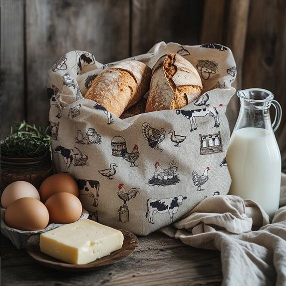 TOILE FOND LIN IMPRIME Campagne