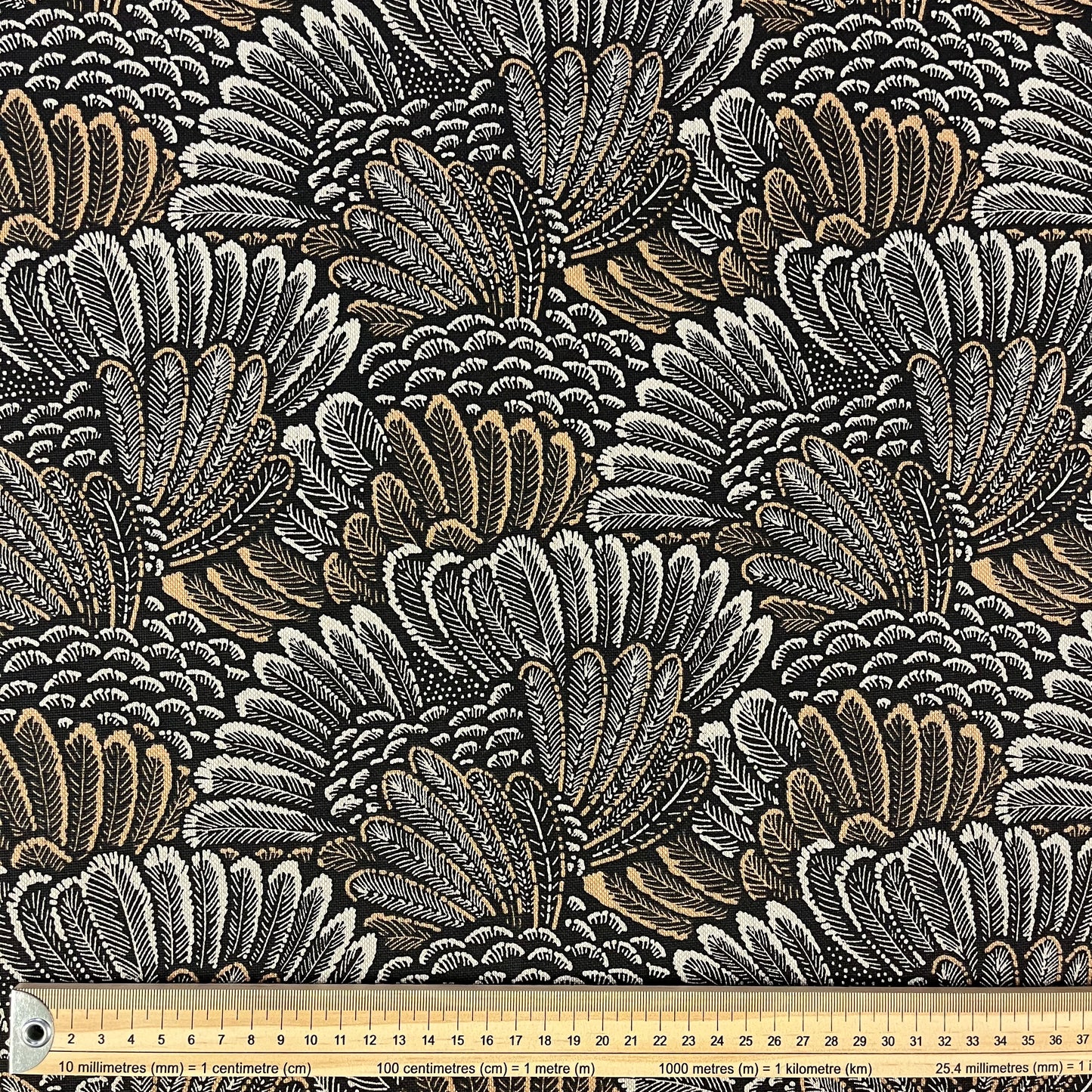 TOILE FOND LIN IMPRIME plumage