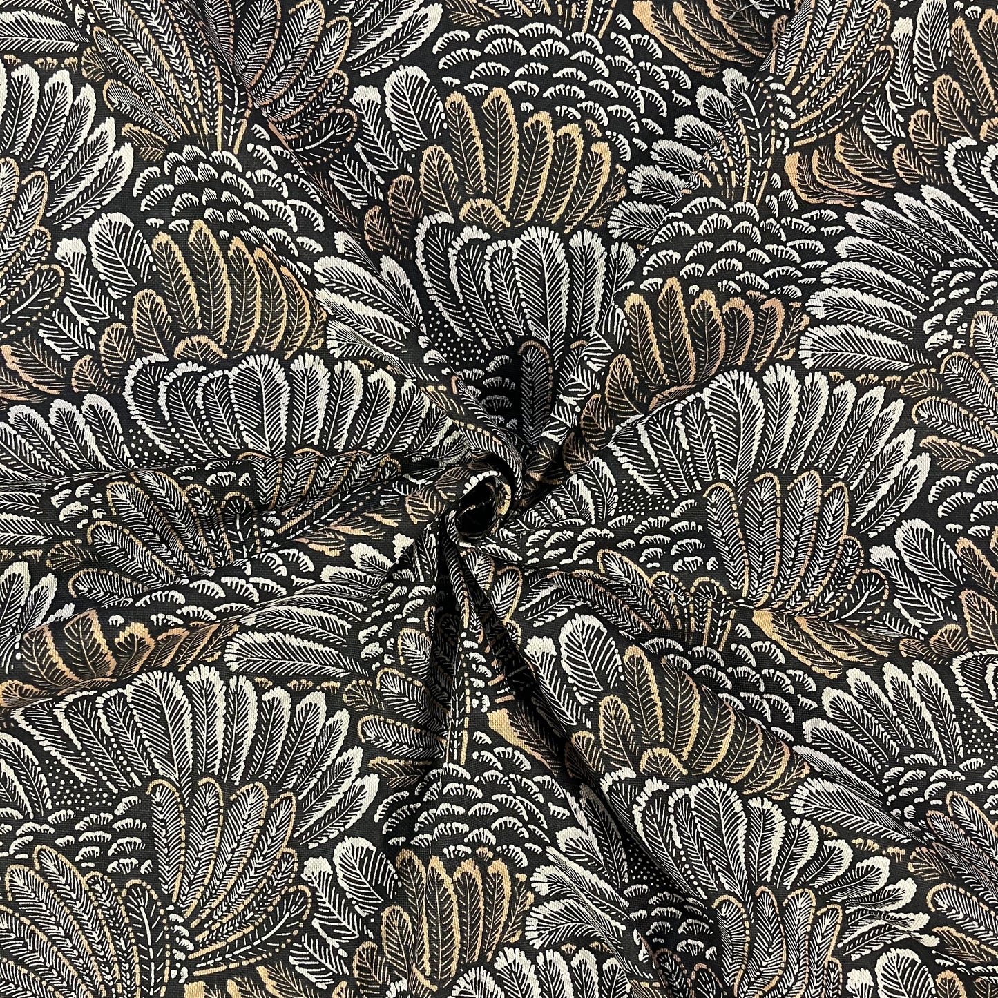 TOILE FOND LIN IMPRIME plumage