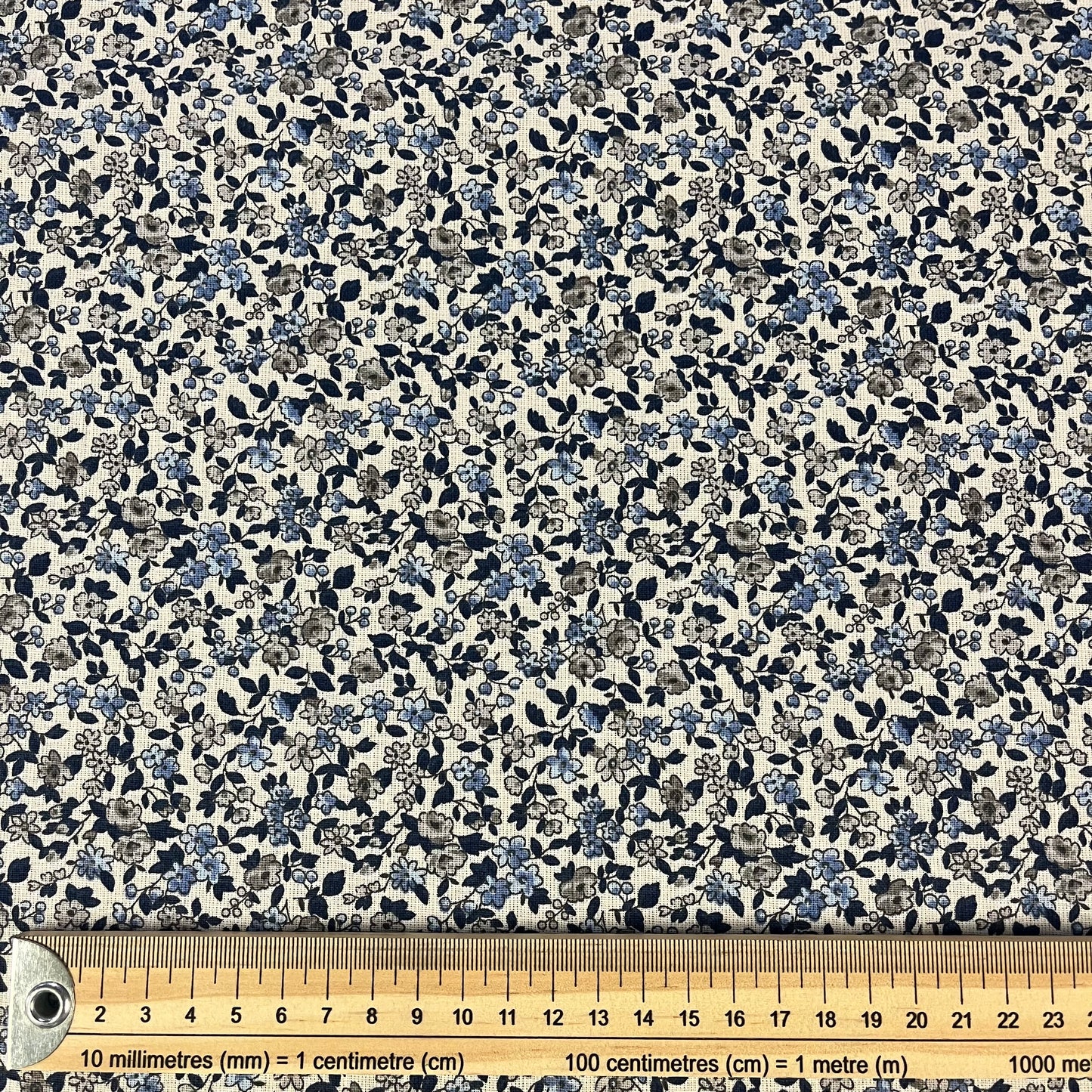 COTON IMPRIME Léonie Bleu