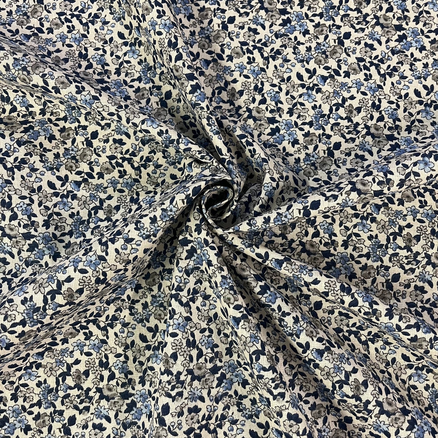 COTON IMPRIME Léonie Bleu
