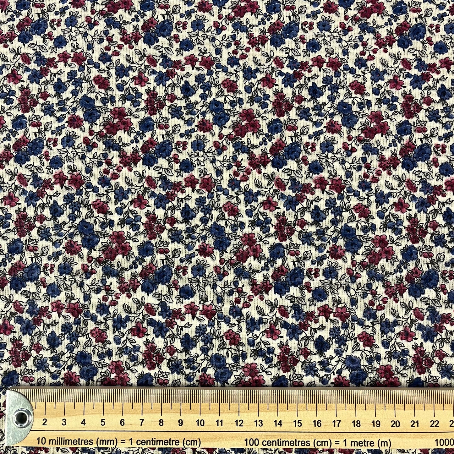 COTON IMPRIME Léonie Bleu Violet