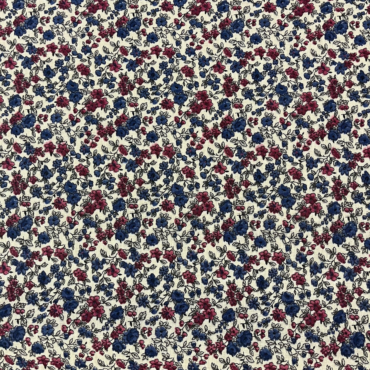 COTON IMPRIME Léonie Bleu Violet