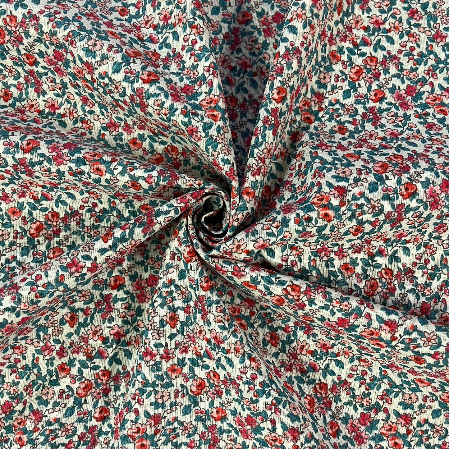 COTON IMPRIME Léonie Corail